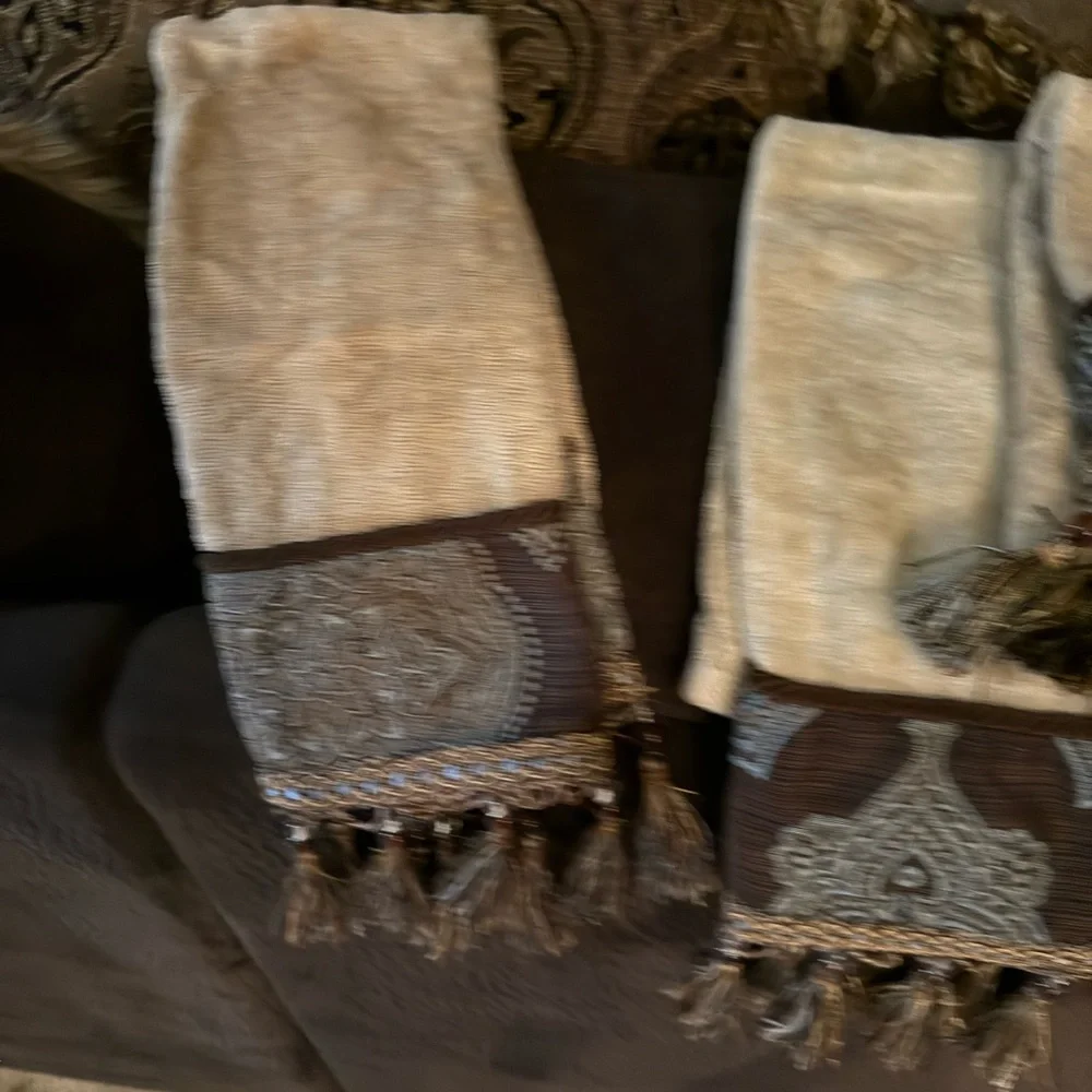 Custom swag bling bathroom Tuscan home handtowel luxury cotton towel set